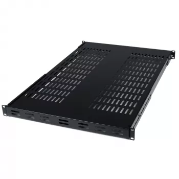 Prateleira ajustável ventilada para rack de servidor 1U StarTech.com - 175 lbs - profundidade de instalação ajustável de 19,5 a 38 polegadas, compartimento universal para rack de equipamentos AV/rede de 19 polegadas - 27,5 polegadas de profundidade