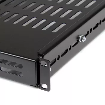 Prateleira ajustável ventilada para rack de servidor 1U StarTech.com - 175 lbs - profundidade de instalação ajustável de 19,5 a 38 polegadas, compartimento universal para rack de equipamentos AV/rede de 19 polegadas - 27,5 polegadas de profundidade