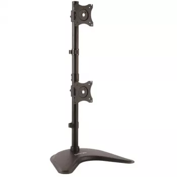 Suporte StarTech.com para dois monitores – Vertical, autónomo, 10 kg, 33 cm (13 polegadas), 68,6 cm (27 polegadas), 100 x 100 mm, Preto
