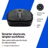 Rato sem fios recarregável HP 700, ambidestro, RF Wireless + Bluetooth, 6000 DPI, preto