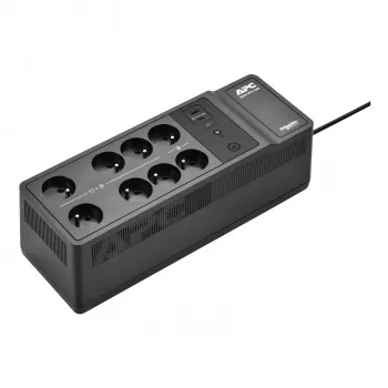 APC Back-UPS, 1050VA/600W montagem no chão/parede, 230V, 8 tomadas francesas/belgas, ligação USB Type-A+C, bateria substituível pelo utilizador