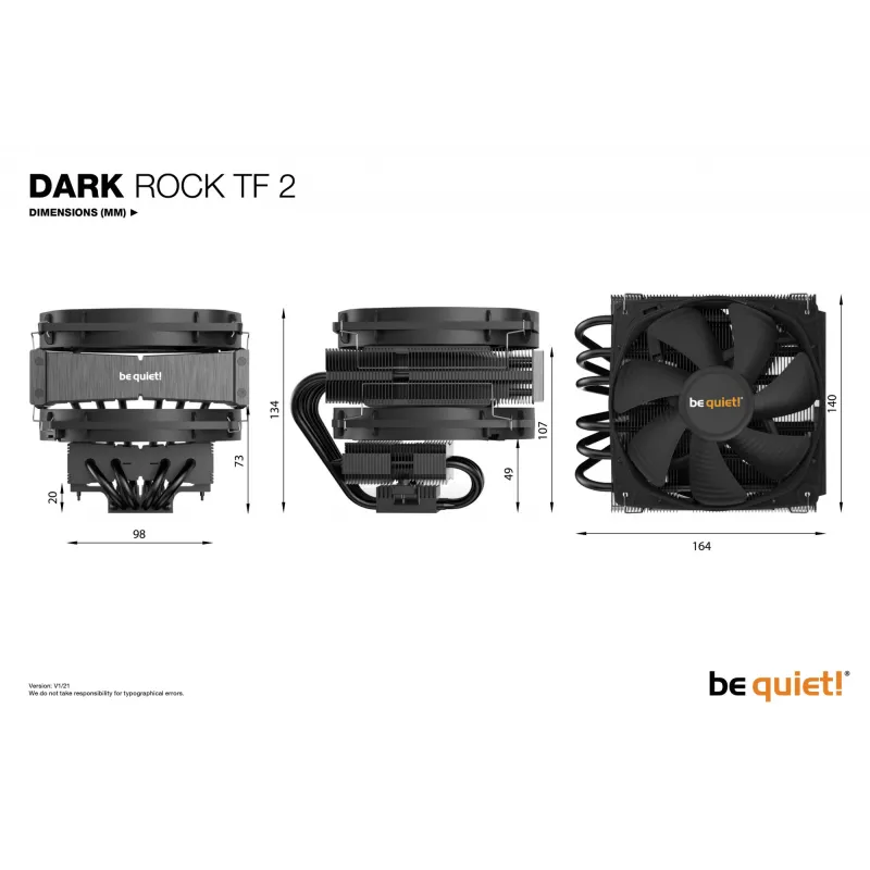 Dissipador de CPU be quiet Dark Rock TF 2