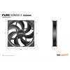 Ventoinha para caixa de computador be quiet! Pure Wings 3 140mm 14 cm preto 1 unidade