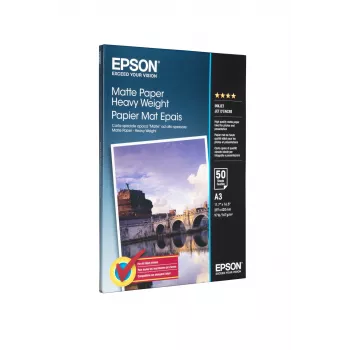 Epson Matte Paper Heavy Weight, DIN A3, 167 g/m², 50 folhas