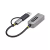 Adaptador USB-C para Ethernet StarTech.com com dongle USB-A, 10/100/1000 Mbit/s, adaptador de rede USB 3.0 para Gigabit Ethernet, cabo fixo de 15 cm, adaptador USB GbE