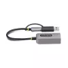 Adaptador USB-C para Ethernet StarTech.com com dongle USB-A, 10/100/1000 Mbit/s, adaptador de rede USB 3.0 para Gigabit Ethernet, cabo fixo de 15 cm, adaptador USB GbE