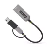 Adaptador USB-C para Ethernet StarTech.com com dongle USB-A, 10/100/1000 Mbit/s, adaptador de rede USB 3.0 para Gigabit Ethernet, cabo fixo de 15 cm, adaptador USB GbE
