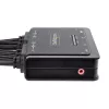 Switch KVM de 2 portas com cabo DisplayPort para monitor duplo StarTech.com, 4K 60Hz, switch KVM compacto com cabos USB-A/DisplayPort/áudio de 1,5 m integrados, alimentado por bus – comutação por botão de controlo remoto/hotkeys