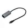 Adaptador Ethernet Gigabit USB-C i-tec Metal, com fio, USB Type-C, Ethernet, 1000 Mbit/s, cinzento