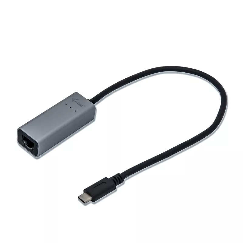 Adaptador Ethernet Gigabit USB-C i-tec Metal, com fio, USB Type-C, Ethernet, 1000 Mbit/s, cinzento