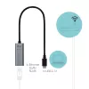 Adaptador Ethernet Gigabit USB-C i-tec Metal, com fio, USB Type-C, Ethernet, 1000 Mbit/s, cinzento