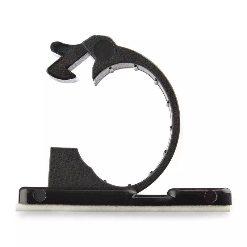 StarTech.com 100 clipes de gestão de cabos autoadesivos pretos – organizador de cabos de rede/ethernet/secretária de escritório/computador – suporte adesivo para cabos/fios – fixação autoadesiva em nylon UL/94V-2 resistente ao fogo