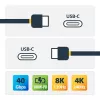Cabo StarTech.com 1 m USB4, cabo USB-C certificado USB-IF, 40 Gbit/s, cabo de transferência de dados USB Type-C, 100 W Power Delivery, 8K 60 Hz, compatível com Thunderbolt 4/3/USB 3.2