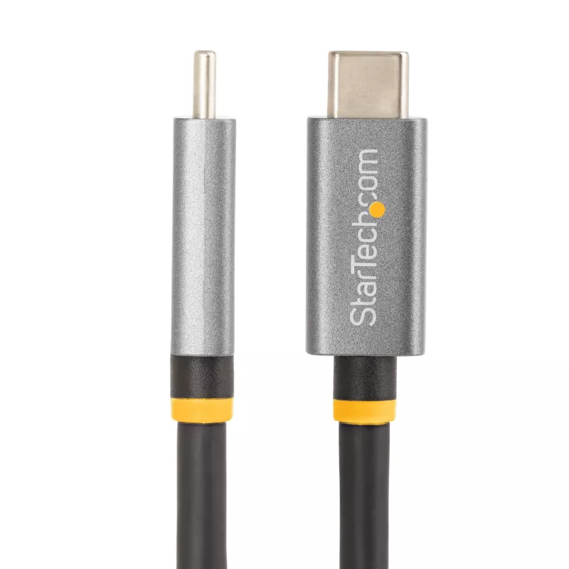 Cabo StarTech.com 1 m USB4, cabo USB-C certificado USB-IF, 40 Gbit/s, cabo de transferência de dados USB Type-C, 100 W Power Delivery, 8K 60 Hz, compatível com Thunderbolt 4/3/USB 3.2