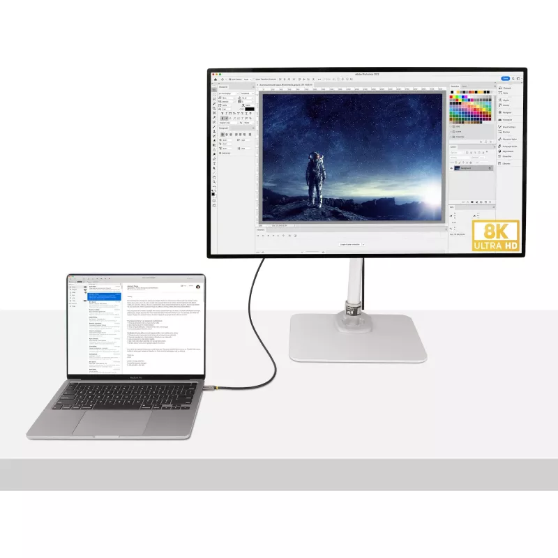 Cabo StarTech.com 1 m USB4, cabo USB-C certificado USB-IF, 40 Gbit/s, cabo de transferência de dados USB Type-C, 100 W Power Delivery, 8K 60 Hz, compatível com Thunderbolt 4/3/USB 3.2