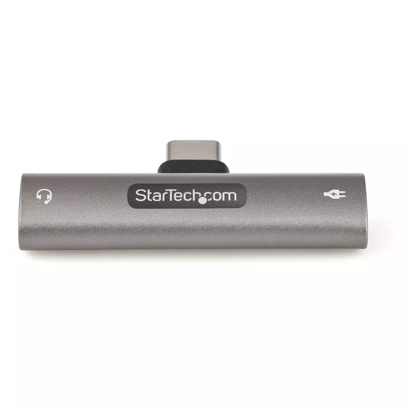 StarTech.com CDP235APDM adaptador de áudio e carregamento USB-C com ficha de auscultadores/headset TRRS de 3,5 mm e Power Delivery USB-C passthrough de 60 W, para telemóvel/tablet/portátil