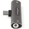 StarTech.com CDP235APDM adaptador de áudio e carregamento USB-C com ficha de auscultadores/headset TRRS de 3,5 mm e Power Delivery USB-C passthrough de 60 W, para telemóvel/tablet/portátil