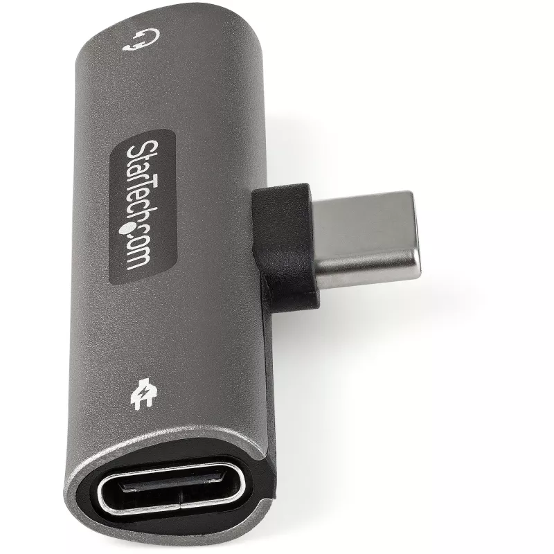 StarTech.com CDP235APDM adaptador de áudio e carregamento USB-C com ficha de auscultadores/headset TRRS de 3,5 mm e Power Delivery USB-C passthrough de 60 W, para telemóvel/tablet/portátil