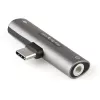 StarTech.com CDP235APDM adaptador de áudio e carregamento USB-C com ficha de auscultadores/headset TRRS de 3,5 mm e Power Delivery USB-C passthrough de 60 W, para telemóvel/tablet/portátil