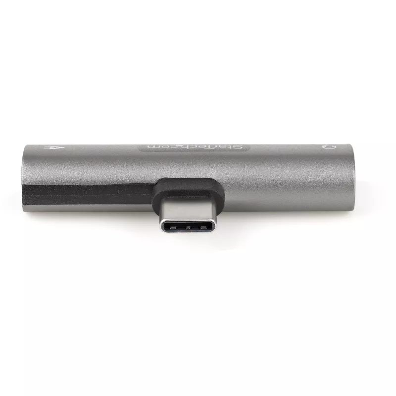 StarTech.com CDP235APDM adaptador de áudio e carregamento USB-C com ficha de auscultadores/headset TRRS de 3,5 mm e Power Delivery USB-C passthrough de 60 W, para telemóvel/tablet/portátil