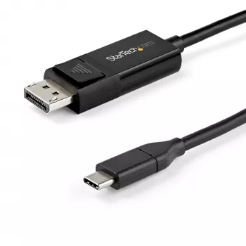 Cabo StarTech.com 1 m USB-C para DisplayPort 1.4 8K 60 Hz/4K – cabo adaptador de vídeo bidirecional DP para USB-C ou USB-C para DP reversível – HBR3/HDR/DSC – cabo para monitor USB Type-C/Thunderbolt