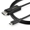 Cabo StarTech.com 2m USB-C para DisplayPort 1.4 8K 60Hz/4K - cabo adaptador de vídeo bidirecional DP para USB-C ou USB-C para DP reversível - HBR3/HDR/DSC - cabo para monitor USB Type-C/Thunderbolt 3 (CDP2DP142MBD)