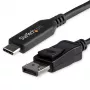 Cabo StarTech.com 6ft/1.8m USB-C para DisplayPort 1.4 – adaptador conversor de vídeo 4K/5K/8K USB Type-C para DP 1.4 Alt Mode – HBR3/HDR/DSC – cabo para monitor DP 8K-60Hz para USB-C/Thunderbolt 3