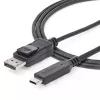 Cabo StarTech.com 6ft/1.8m USB-C para DisplayPort 1.4 – adaptador conversor de vídeo 4K/5K/8K USB Type-C para DP 1.4 Alt Mode – HBR3/HDR/DSC – cabo para monitor DP 8K-60Hz para USB-C/Thunderbolt 3