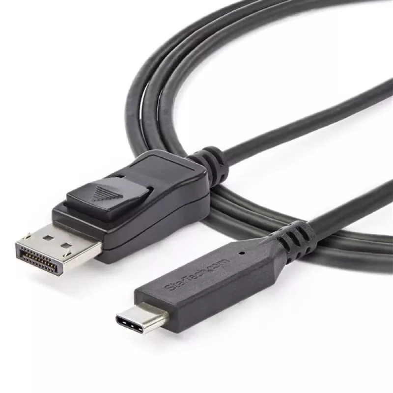 Cabo StarTech.com 6ft/1.8m USB-C para DisplayPort 1.4 – adaptador conversor de vídeo 4K/5K/8K USB Type-C para DP 1.4 Alt Mode – HBR3/HDR/DSC – cabo para monitor DP 8K-60Hz para USB-C/Thunderbolt 3