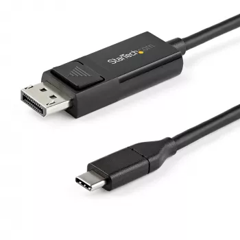 Cabo StarTech.com 1m USB-C para DisplayPort 1.2 4K 60Hz - cabo adaptador de vídeo bidirecional DP para USB-C ou USB-C para DP reversível - HBR2/HDR - cabo para monitor USB Type-C/Thunderbolt