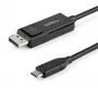 Cabo StarTech.com 1m USB-C para DisplayPort 1.2 4K 60Hz - cabo adaptador de vídeo bidirecional DP para USB-C ou USB-C para DP reversível - HBR2/HDR - cabo para monitor USB Type-C/Thunderbolt