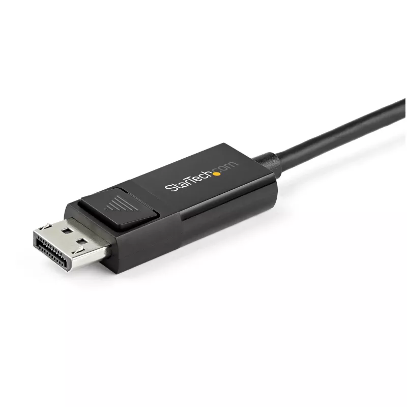 Cabo StarTech.com 6.6ft (2m) USB C para DisplayPort 1.2 4K 60Hz - cabo adaptador de vídeo bidirecional DP para USB-C ou USB-C para DP reversível - HBR2/HDR - cabo para monitor USB Type-C/Thunderbolt