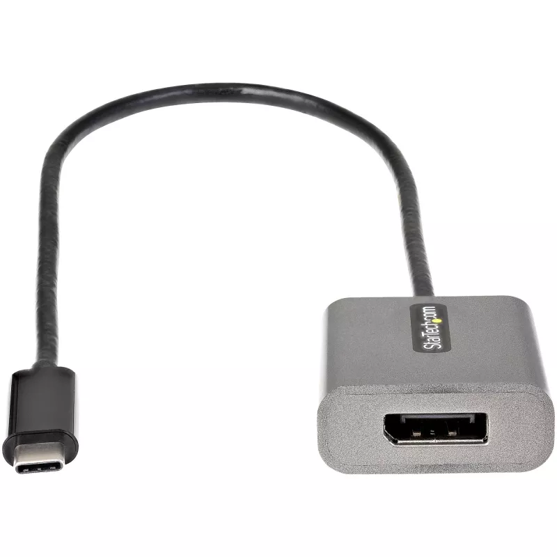 Adaptador StarTech.com USB-C para DisplayPort – adaptador dongle USB-C para DisplayPort 1.4 8K/4K 60Hz – conversor de vídeo USB Type-C para monitor DP – compatível com Thunderbolt 3 – com cabo acoplado de 30 cm