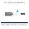 Adaptador StarTech.com USB-C para DisplayPort – adaptador dongle USB-C para DisplayPort 1.4 8K/4K 60Hz – conversor de vídeo USB Type-C para monitor DP – compatível com Thunderbolt 3 – com cabo acoplado de 30 cm