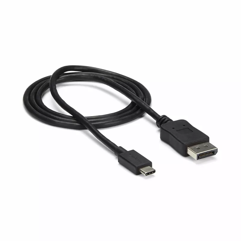 Cabo StarTech.com 1m USB-C para DisplayPort 1.2 4K 60Hz – cabo adaptador USB-C para DisplayPort – HBR2 – cabo de vídeo USB Type-C DP Alt Mode para monitor DP – funciona com Thunderbolt 3 – preto