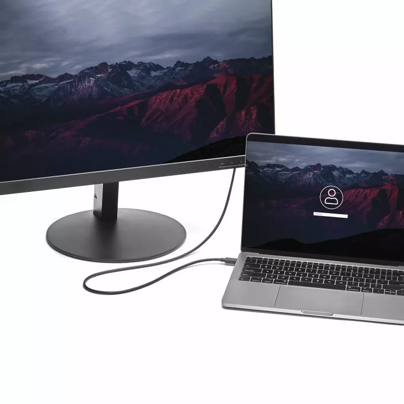 Cabo StarTech.com 1m USB-C para DisplayPort 1.2 4K 60Hz – cabo adaptador USB-C para DisplayPort – HBR2 – cabo de vídeo USB Type-C DP Alt Mode para monitor DP – funciona com Thunderbolt 3 – preto