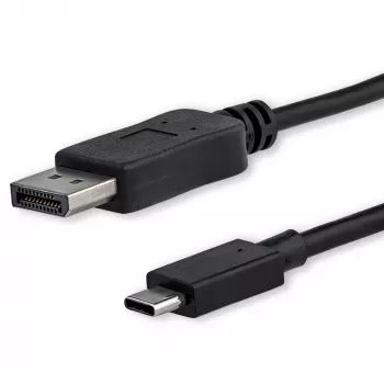 Cabo StarTech.com 1,8 m USB-C para DisplayPort 1.2 4K 60 Hz – cabo adaptador USB-C para DisplayPort HBR2 – cabo de vídeo USB Type-C DP Alt Mode para monitor DP – funciona com Thunderbolt 3 – preto