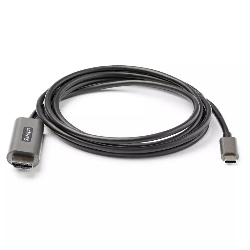 Cabo StarTech.com 1,8 m (2 m) USB-C para HDMI 4K 60 Hz com HDR10 – cabo adaptador de vídeo Ultra HD USB Type-C para 4K HDMI 2.0b – conversor USB-C para monitor/ecrã HDMI HDR – DP 1.4 Alt Mode HBR3