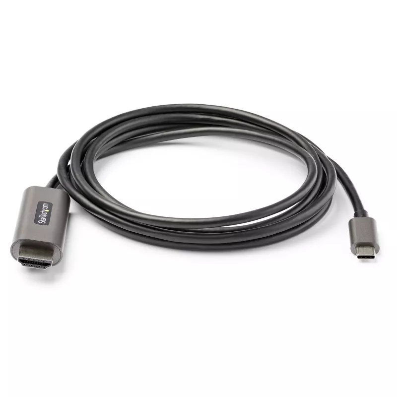 Cabo StarTech.com 1,8 m (2 m) USB-C para HDMI 4K 60 Hz com HDR10 – cabo adaptador de vídeo Ultra HD USB Type-C para 4K HDMI 2.0b – conversor USB-C para monitor/ecrã HDMI HDR – DP 1.4 Alt Mode HBR3