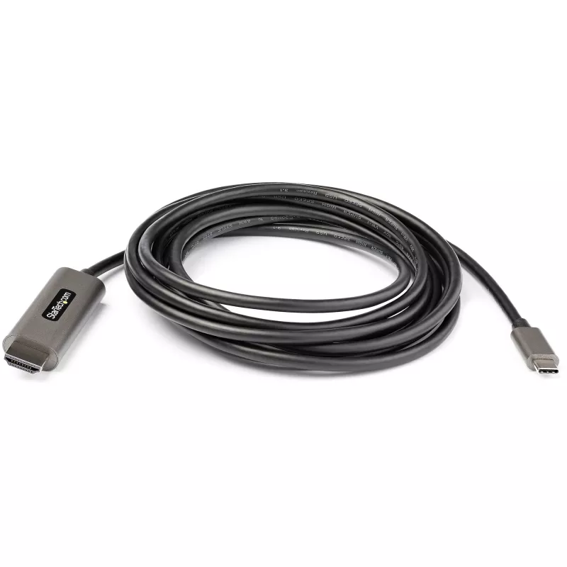 Cabo StarTech.com 10ft (3m) USB C para HDMI 4K 60Hz com HDR10 - cabo adaptador de vídeo Ultra HD USB Type-C para 4K HDMI 2.0b - conversor USB-C para monitor/ecrã HDMI HDR - DP 1.4 Alt Mode HBR3