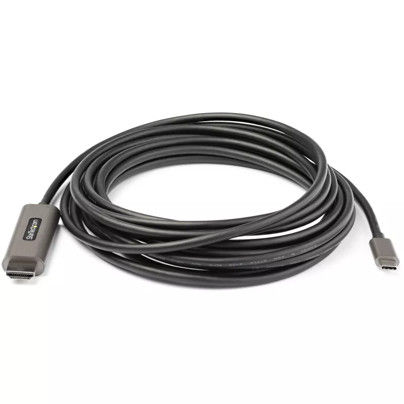 Cabo StarTech.com 4,9m (5m) USB-C para HDMI 4K 60Hz com HDR10 - cabo adaptador de vídeo Ultra HD USB Type-C para 4K HDMI 2.0b - conversor USB-C para monitor/ecrã HDMI HDR - DP 1.4 Alt Mode HBR3