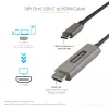 Cabo StarTech.com 4,9m (5m) USB-C para HDMI 4K 60Hz com HDR10 - cabo adaptador de vídeo Ultra HD USB Type-C para 4K HDMI 2.0b - conversor USB-C para monitor/ecrã HDMI HDR - DP 1.4 Alt Mode HBR3