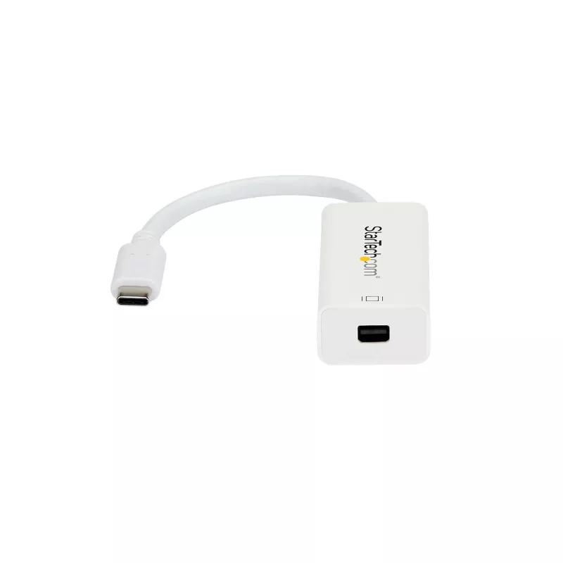 Adaptador StarTech.com USB-C para Mini DisplayPort – 4K 60 Hz – branco – adaptador USB 3.1 Type-C para Mini DP – versão atualizada é CDP2MDPEC