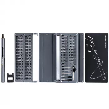 StarTech.com Conjunto de chaves de precisão elétricas de 55 bits – Conjunto portátil sem fios com bateria para reparações de eletrónica, portáteis, computadores, tablets e telefones – Base magnética