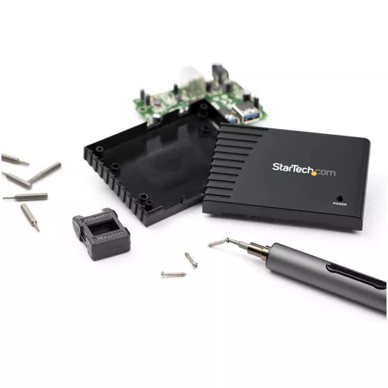 StarTech.com Conjunto de chaves de precisão elétricas de 55 bits – Conjunto portátil sem fios com bateria para reparações de eletrónica, portáteis, computadores, tablets e telefones – Base magnética