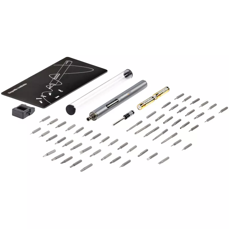 StarTech.com Conjunto de chaves de precisão elétricas de 55 bits – Conjunto portátil sem fios com bateria para reparações de eletrónica, portáteis, computadores, tablets e telefones – Base magnética