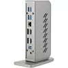 StarTech.com Dock USB-C USB-A - Estação de acoplamento universal híbrida USB 3.0 para portátil USB-C ou USB-A - Dois monitores 4K 60Hz HDMI/DisplayPort - 6x USB-A, GbE - USB 3.1 Gen 1 - Windows/Mac