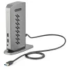 StarTech.com Dock USB-C USB-A - Estação de acoplamento universal híbrida USB 3.0 para portátil USB-C ou USB-A - Dois monitores 4K 60Hz HDMI/DisplayPort - 6x USB-A, GbE - USB 3.1 Gen 1 - Windows/Mac