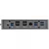 StarTech.com Dock USB-C USB-A - Estação de acoplamento universal híbrida USB 3.0 para portátil USB-C ou USB-A - Dois monitores 4K 60Hz HDMI/DisplayPort - 6x USB-A, GbE - USB 3.1 Gen 1 - Windows/Mac