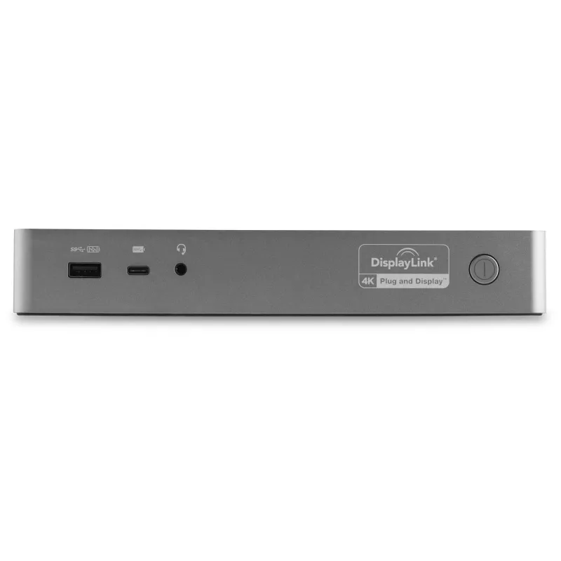 StarTech.com Estação de acoplamento universal para portátil, dock híbrido USB-C e USB-A, Dual 4K DP e HDMI, 100W PD, Mac / Windows / Chrome OS, hub 4x USB 5Gbps, GbE